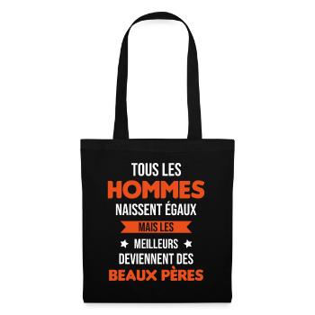les meilleurs deviennent des beaux pères Cadeau - Sac en tissu - noir - Devant