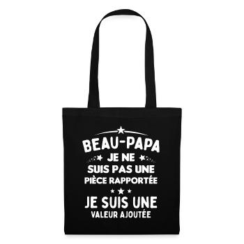 Beau Papa Je suis une Valeur Ajoutée - Sac en tissu - noir - Devant