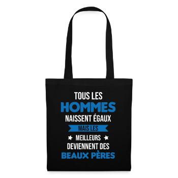les meilleurs deviennent des beaux pères Cadeau - Sac en tissu - noir - Devant