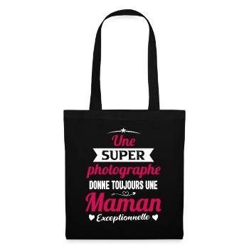 Photographe Maman Exceptionnelle Cadeau Drôle - Sac en tissu - noir - Devant
