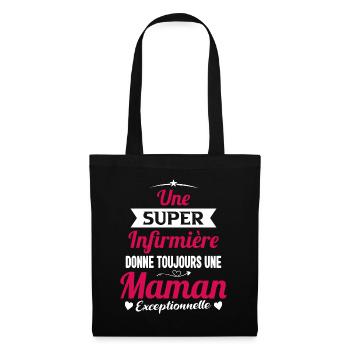 Maman Infirmière exceptionnelle Cadeau - Sac en tissu - noir - Devant