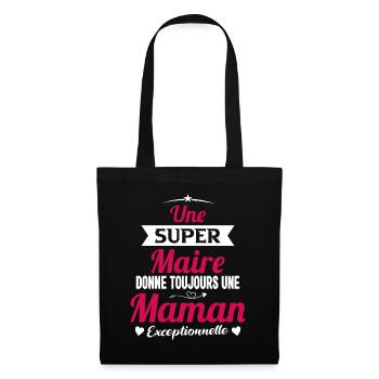 Maire Future Maman Cadeau Drôle - Sac en tissu - noir - Devant