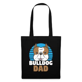 Chien Bulldog Bulldog Papa Propriétaire Propriétaire De Chien - Sac en tissu - noir - Devant