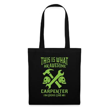 Charpentier Charpentier Charpentier Artisan Compagnon - Sac en tissu - noir - Devant