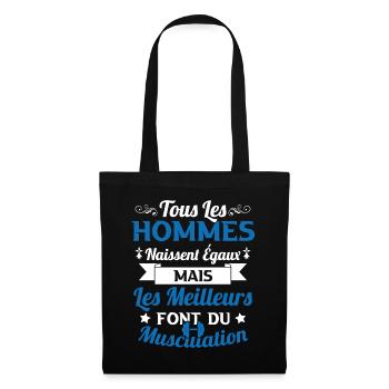 Hommes égaux les meilleurs font de la musculation - Sac en tissu - noir - Devant