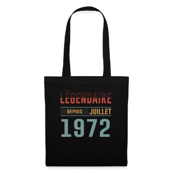 Légendaire Depuis Juillet 1972 Anniversaire Cadeau - Sac en tissu - noir - Devant