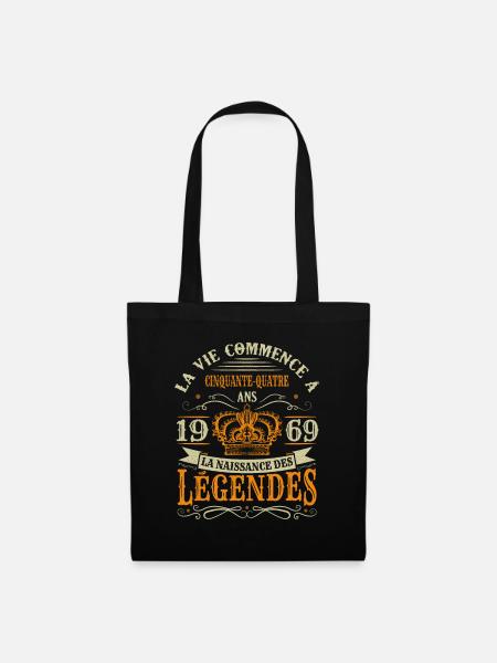 54 Ans 1969 Joyeux Anniversaire Vintage Perfection - Sac en tissu - noir