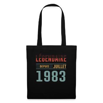 Légendaire Depuis Juillet 1983 Anniversaire Cadeau - Sac en tissu - noir - Devant