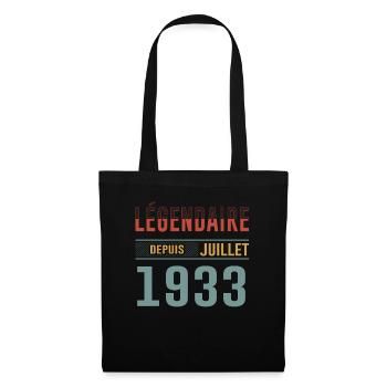 Légendaire Depuis Juillet 1933 Anniversaire Cadeau - Sac en tissu - noir - Devant