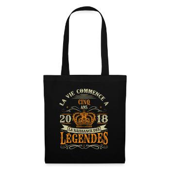5 Ans 2018 Joyeux Anniversaire Vintage Perfection - Sac en tissu - noir - Devant