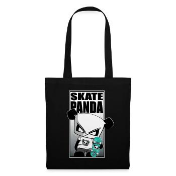 Skateboard Skate or die Panda Sticker Shirt Kinder - Stoffbeutel - Schwarz - Vorne