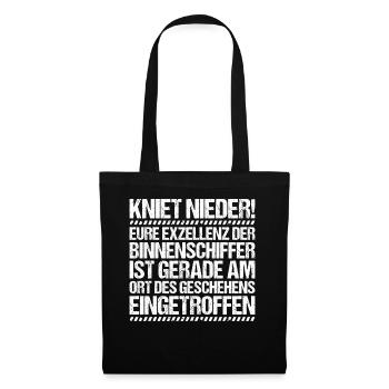 Binnenschiffer Binnenschifffahrt Binnenschiff - Stoffbeutel - Schwarz - Vorne