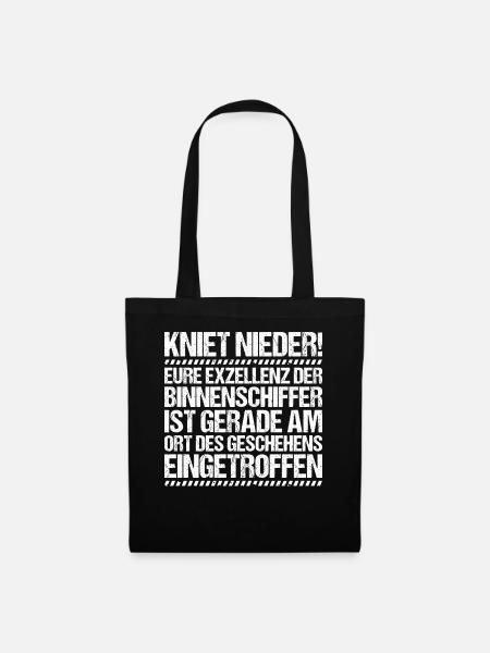 Binnenschiffer Binnenschifffahrt Binnenschiff - Stoffbeutel - Schwarz