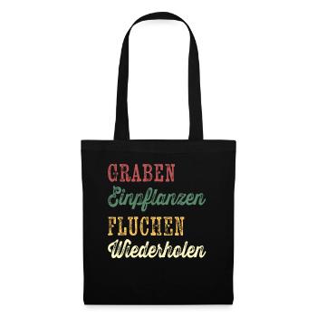 Landschaftsgärtner Garten Gärtner Fluchen Lustig - Stoffbeutel - Schwarz - Vorne