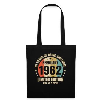 61 Ans D'être Génial Depuis Février 1962 - Sac en tissu - noir - Devant