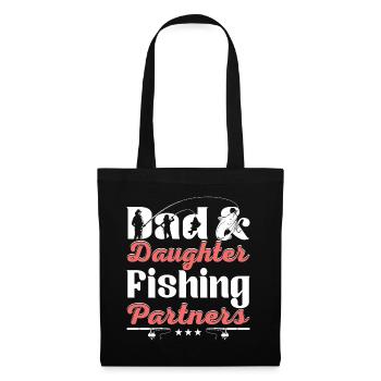 Dad Daughter Fishing - Tote Bag - black - Front