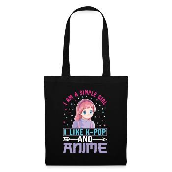 K-pop Coréen Musique Pop Cadeau Corée Musique - Sac en tissu - noir - Devant