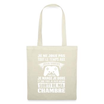 Gamer Gaming Joueur De Jeux Vidéo Nerd Console Jeu - Sac en tissu - nature - Devant