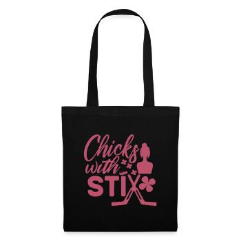 Ice Hockey Skates Puck Hockey Women - Tote Bag - black - Front