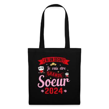 Meilleure Grande soeur du monde vecteur - Sac en tissu - noir - Devant