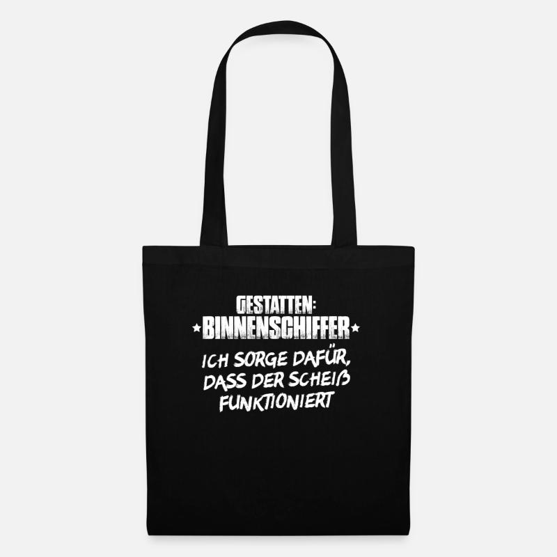 Binnenschiffer Binnenschifffahrt Binnenschiff - Stoffbeutel - Schwarz