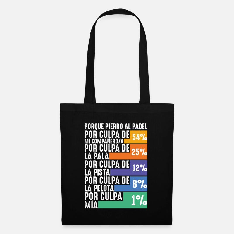 Padel Fun Player Pourquoi Je Perds Au Padel - Sac en tissu - noir