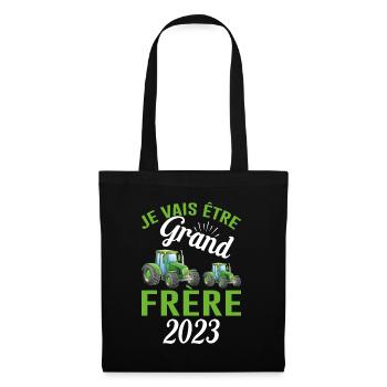 Je Vais Être Grand Frère 2023 - Sac en tissu - noir - Devant