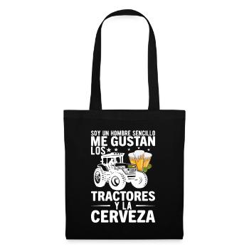 Un Mec Simple J'aime Les Tracteurs Et Les Apéros - Sac en tissu - noir - Devant