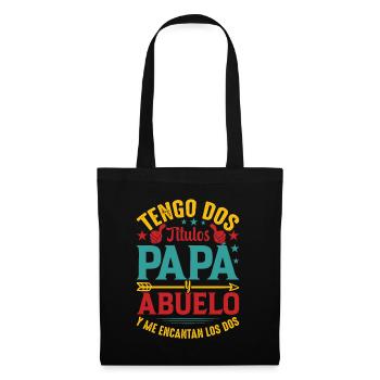 J'ai Deux Titres Papa Et Papou - Sac en tissu - noir - Devant