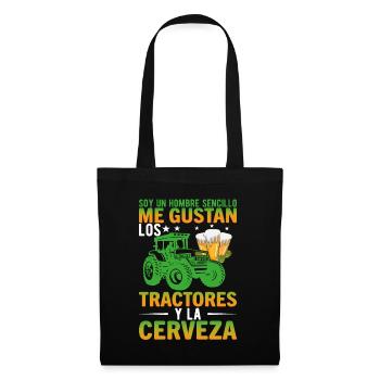 Un Mec Simple J'aime Les Tracteurs Et Les Apéros - Sac en tissu - noir - Devant