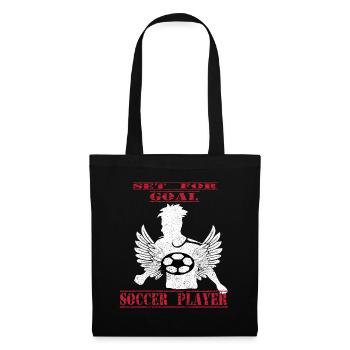Joueur de football Football Football - Sac en tissu - noir - Devant