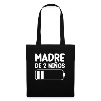 Maman De Deux Enfants - Sac en tissu - noir - Devant
