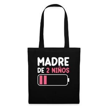 Maman De Deux Enfants - Sac en tissu - noir - Devant