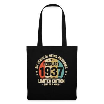 86 Years Of Being Awesome Since February 1937 - Tote Bag - black - Front