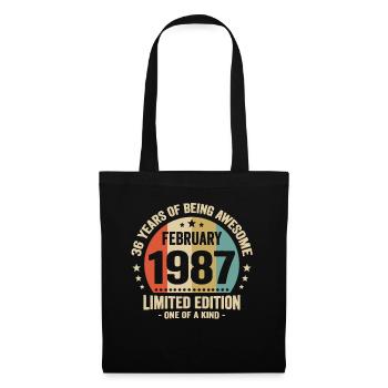 36 Years Of Being Awesome Since February 1987 - Tote Bag - black - Front