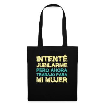 Retraite Humour Drôle Retraité Travail Pension - Sac en tissu - noir - Devant
