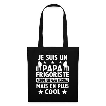 Je suis un Papa Frigoriste Comme un Papa normal - Sac en tissu - noir - Devant