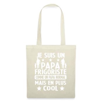 Je suis un Papa Frigoriste Comme un Papa normal - Sac en tissu - nature - Devant