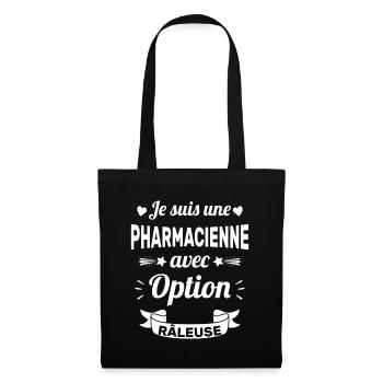 Je suis une pharmacienne avec option râleuse - Sac en tissu - noir - Devant