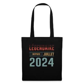 Légendaire Depuis Juillet 2024 Anniversaire Cadeau - Sac en tissu - noir - Devant