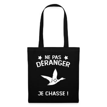 Ne Pas déranger Je Chasse ! - Sac en tissu - noir - Devant