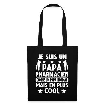 Je suis un papa pharmacien - Sac en tissu - noir - Devant
