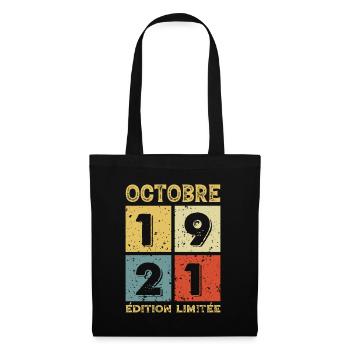 Octobre 1921 Édition Limitée - Sac en tissu - noir - Devant