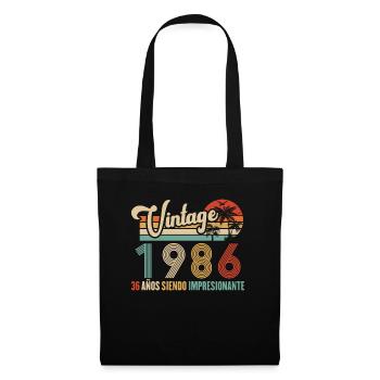 Vintage Birthday Gift Idea D Birthday 36 - Tote Bag - black - Front