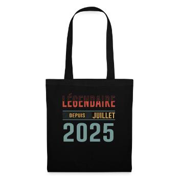 Légendaire Depuis Juillet 2025 Anniversaire Cadeau - Sac en tissu - noir - Devant