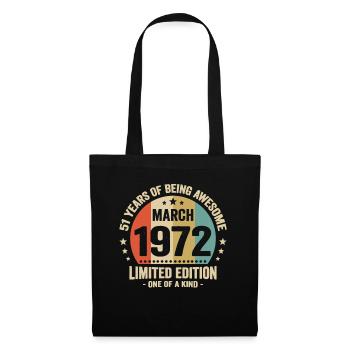 Anniversaire Vintage Idée Cadeau Mars 51 - Sac en tissu - noir - Devant