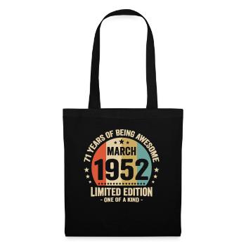 Anniversaire Vintage Idée Cadeau Mars 71 - Sac en tissu - noir - Devant