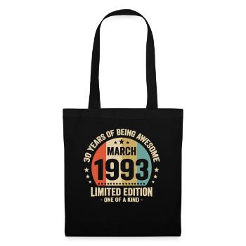 Anniversaire Vintage Idée Cadeau Mars 30 - Sac en tissu - noir - Devant