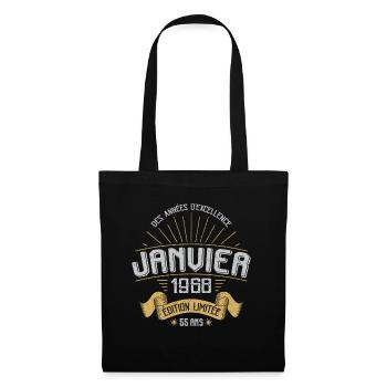 Des Années D'excellence Janvier 1968 55 Ans - Sac en tissu - noir - Devant
