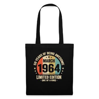 Anniversaire Vintage Idée Cadeau Mars 59 - Sac en tissu - noir - Devant